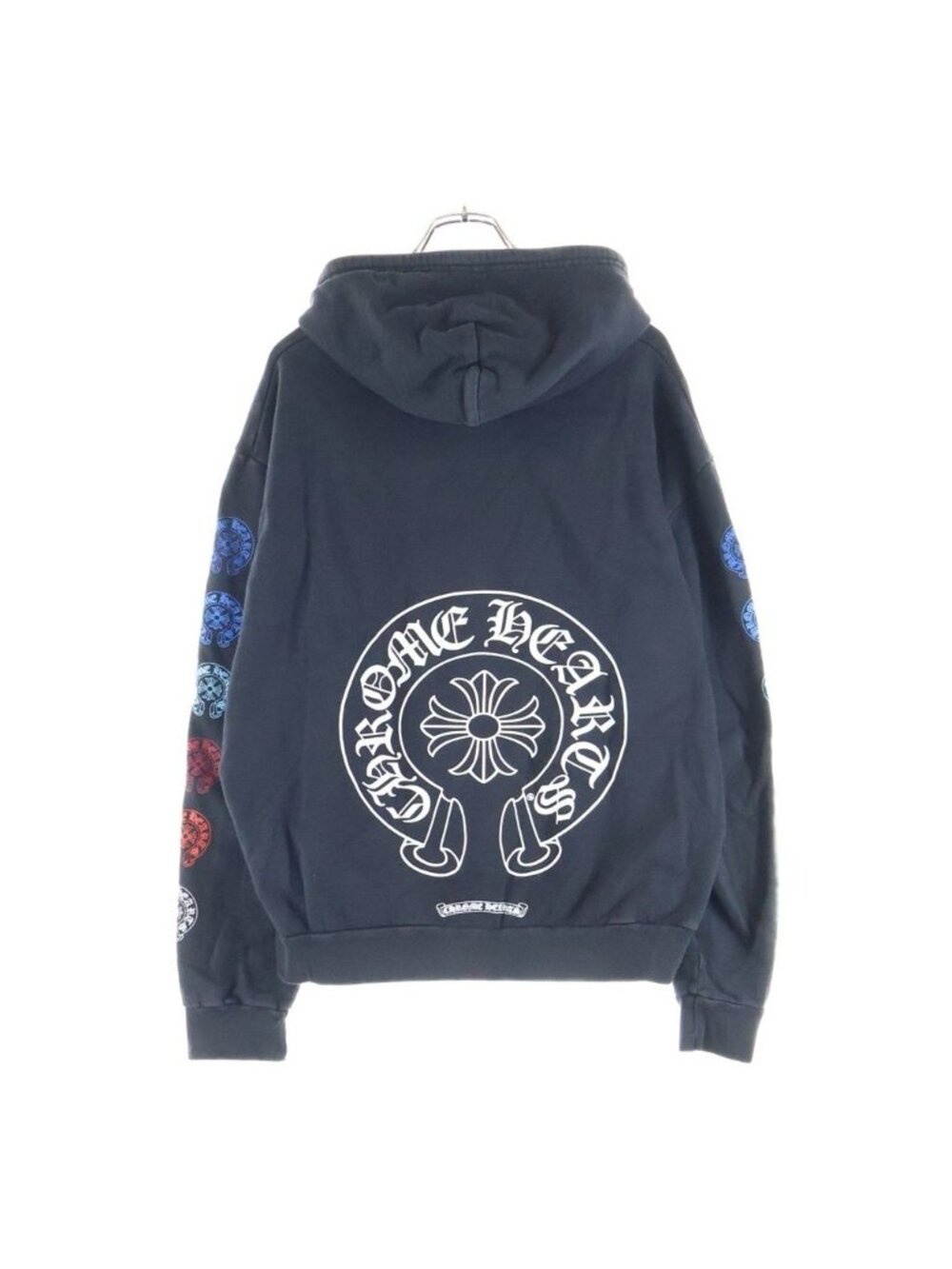 Chrome Hearts Sweatshirt HD Zip Sleeve Back Multi Horseshoe Print Zip Hoodie